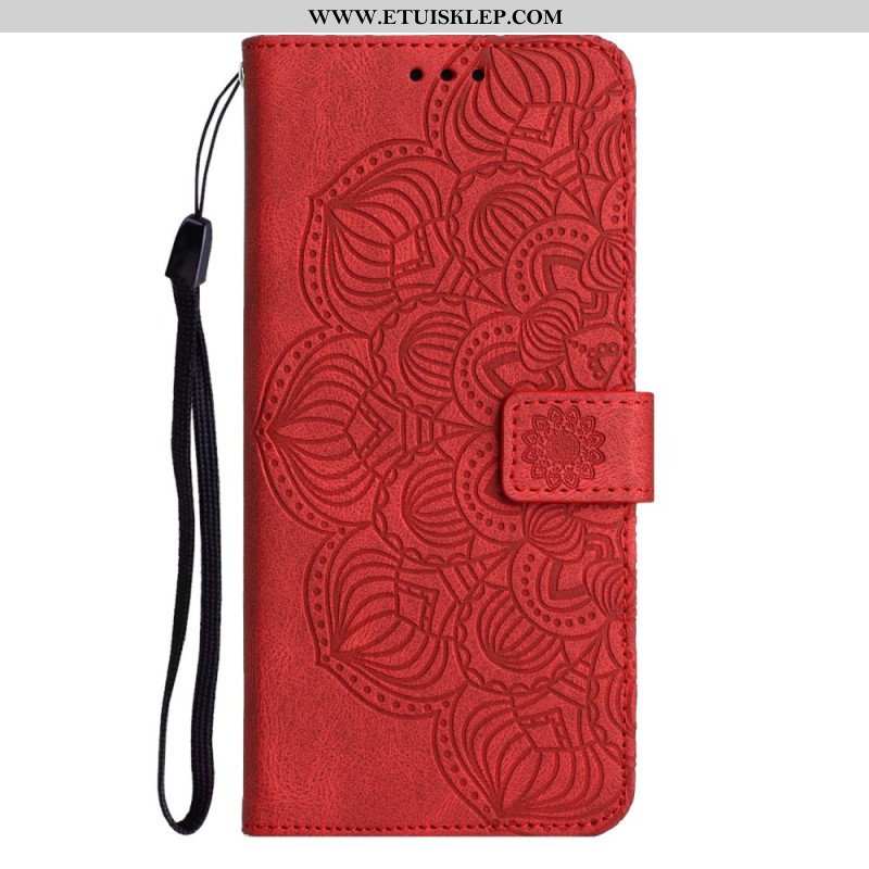 Etui Folio do iPhone 14 z Łańcuch Paskowata Mandala